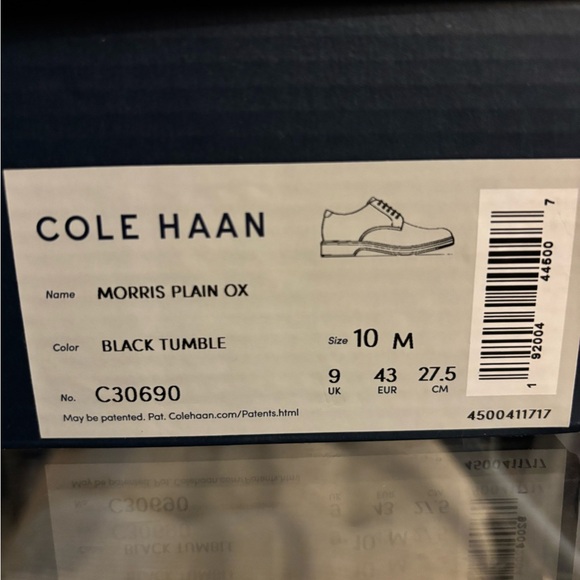 New in box Cole Haan Morris oxfords in black - Picture 3 of 4